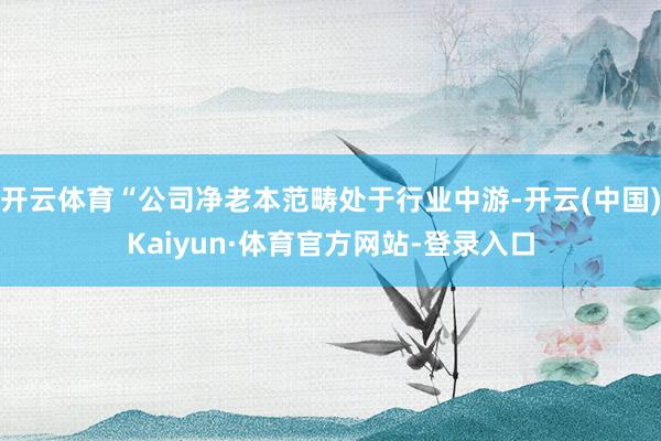 开云体育“公司净老本范畴处于行业中游-开云(中国)Kaiyun·体育官方网站-登录入口