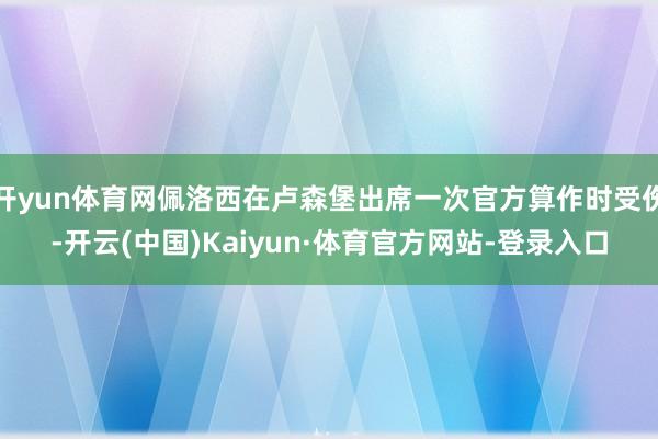 开yun体育网佩洛西在卢森堡出席一次官方算作时受伤-开云(中国)Kaiyun·体育官方网站-登录入口