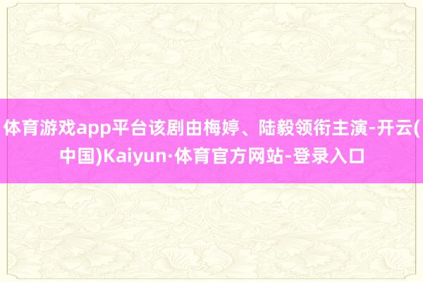 体育游戏app平台该剧由梅婷、陆毅领衔主演-开云(中国)Kaiyun·体育官方网站-登录入口