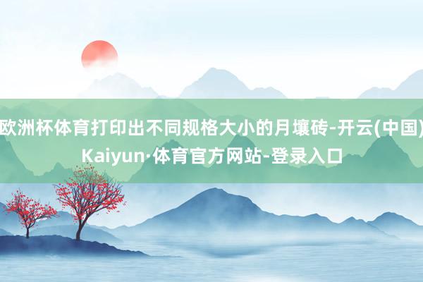 欧洲杯体育打印出不同规格大小的月壤砖-开云(中国)Kaiyun·体育官方网站-登录入口
