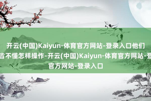 开云(中国)Kaiyun·体育官方网站-登录入口他们大大宗皆不懂怎样操作-开云(中国)Kaiyun·体育官方网站-登录入口