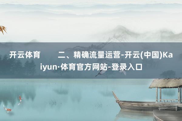 开云体育        二、精确流量运营-开云(中国)Kaiyun·体育官方网站-登录入口